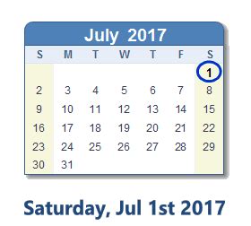 July 1, 2017 .